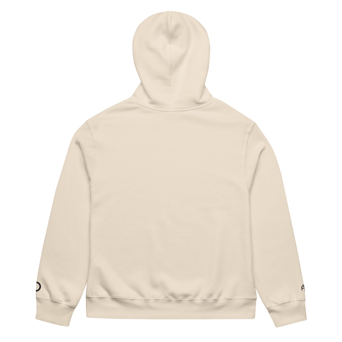Oversized ultra soft brushed fleece heavyweight 10 oz hoodie in dust color with black switch\off and logo embroidery - An Athlete Trains.