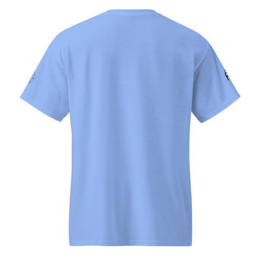 SWITCH/ON, unisex, moisture-wicking, training, activewear, dryblend t-shirt in Carolina blue and black edition basketball logo - An Athlete Trains