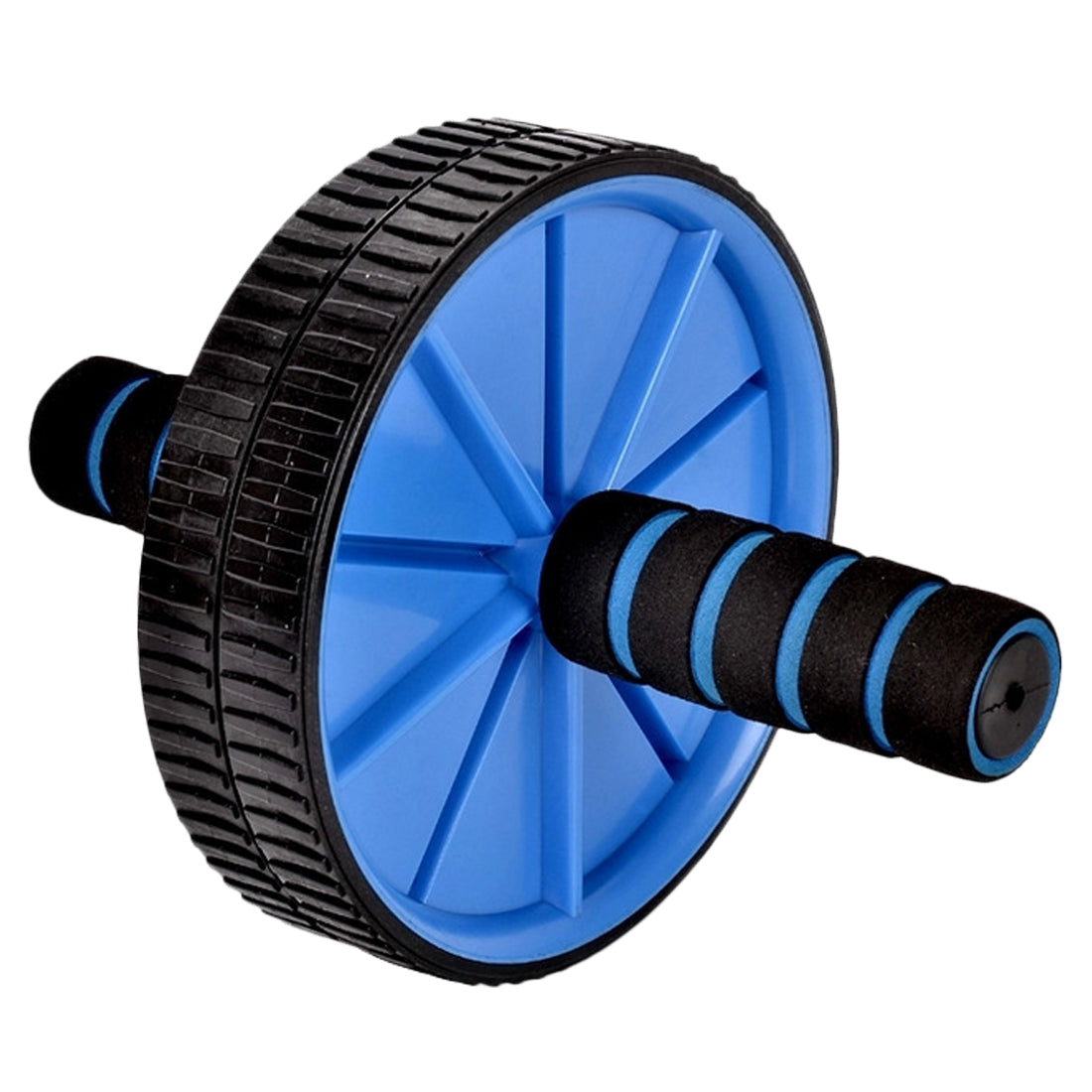 Blue and black abdominal roller wheel 