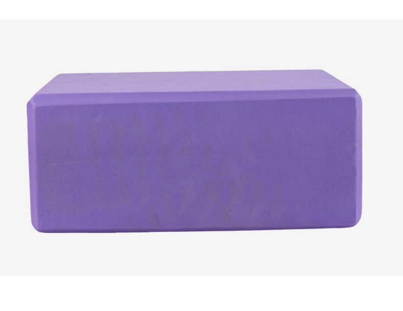 Purple Yoga block made of high density, non-toxic EVA Foam.