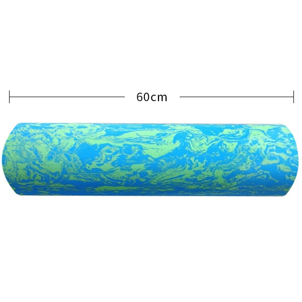 60 cm blue and green Foam roller for muscle massage and trigger point relief. Massagers 