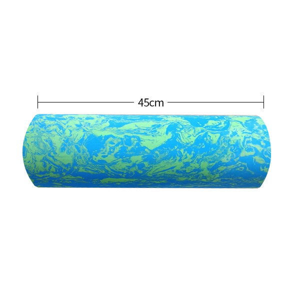 45cm blue and green Foam roller for muscle massage and trigger point relief. Massagers 