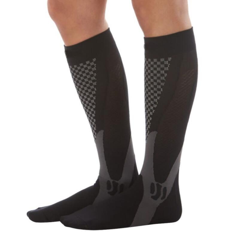 Black Compression socks to improve performance and aid in muscle recovery. Athletic socks 