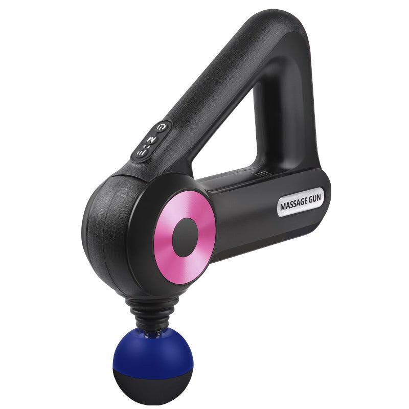 Pink Rechargeable massage gun with attachments for muscle recovery and maintenance. Massagers