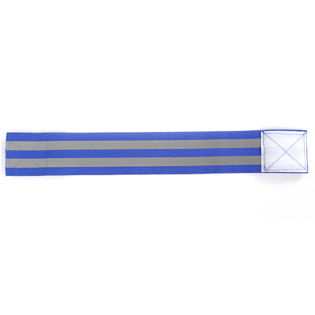 Blue reflective strap for running or riding 