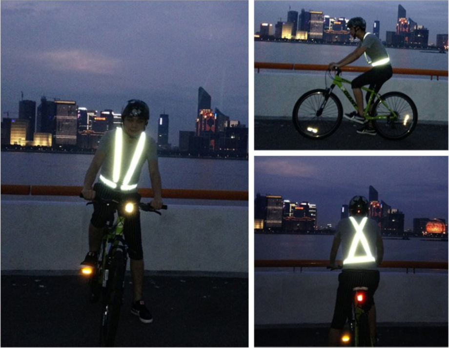 Reflective vest for running or riding 