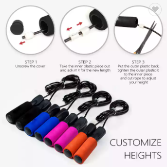 Various colors speed rope with customizable length 