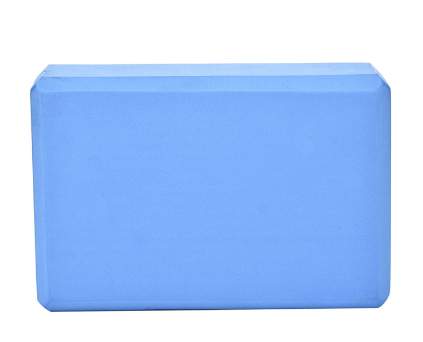 Blue Yoga block made of high density, non-toxic EVA Foam.