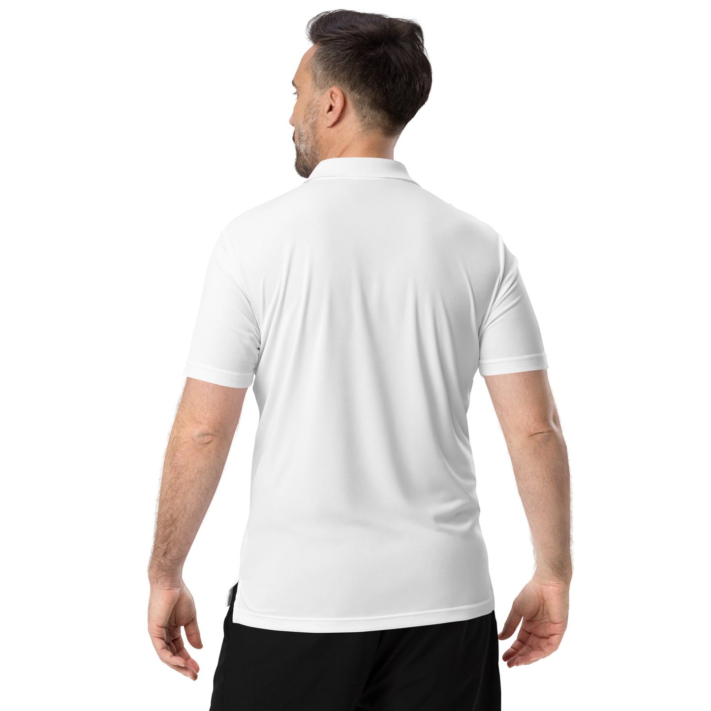 Men’s performance polo shirt by An Athlete Trains x Adidas. It’s made of soft, high-quality material and has UPF 50+ protection—ideal for outdoor activities