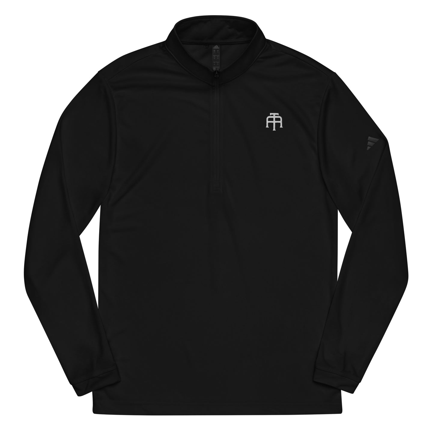 A black lightweight, UPF 50, eco-friendly, moisture wicking pullover by An Athlete Trains x Adidas