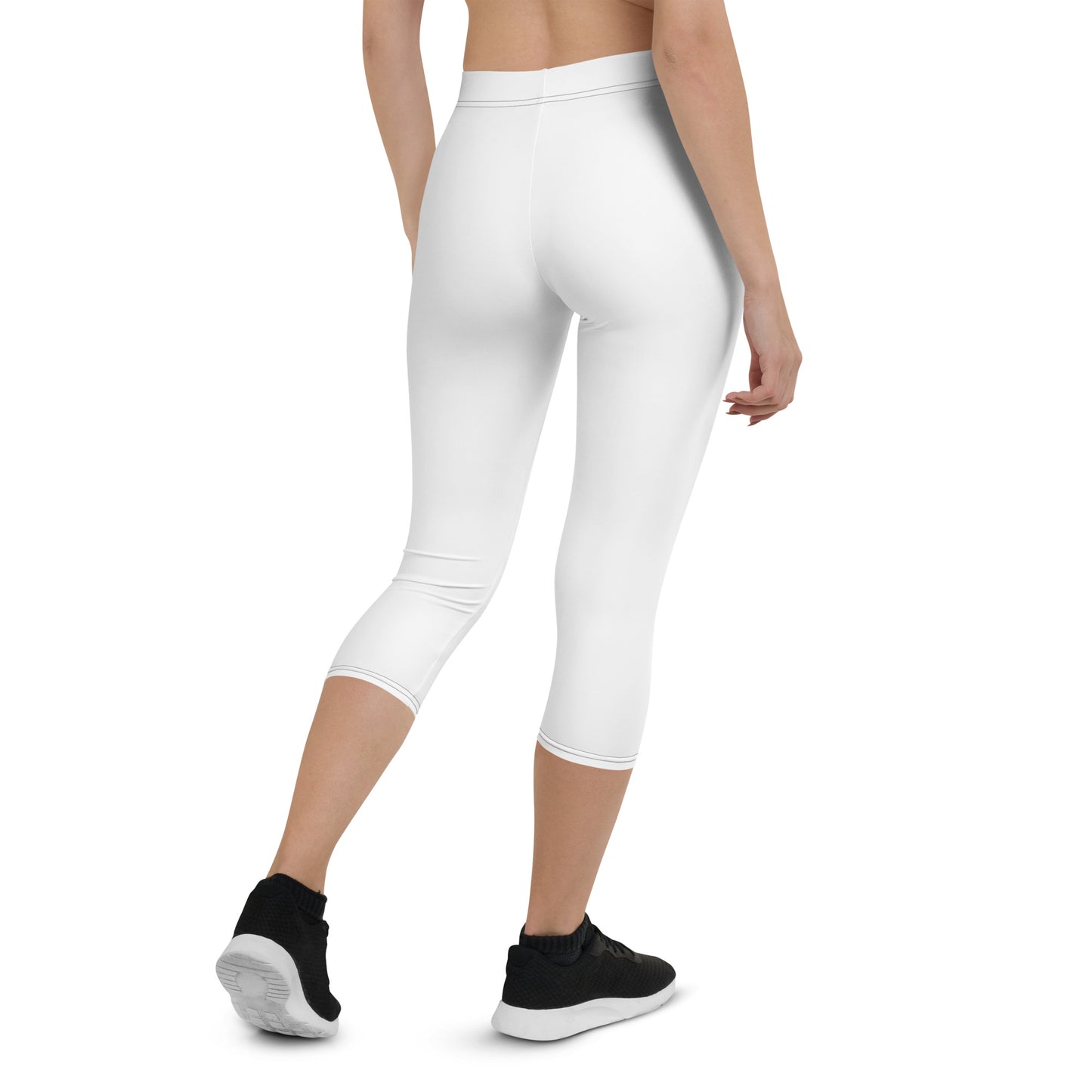 Comfortable four-way stretch microfiber white capri pants by An Athlete Trains