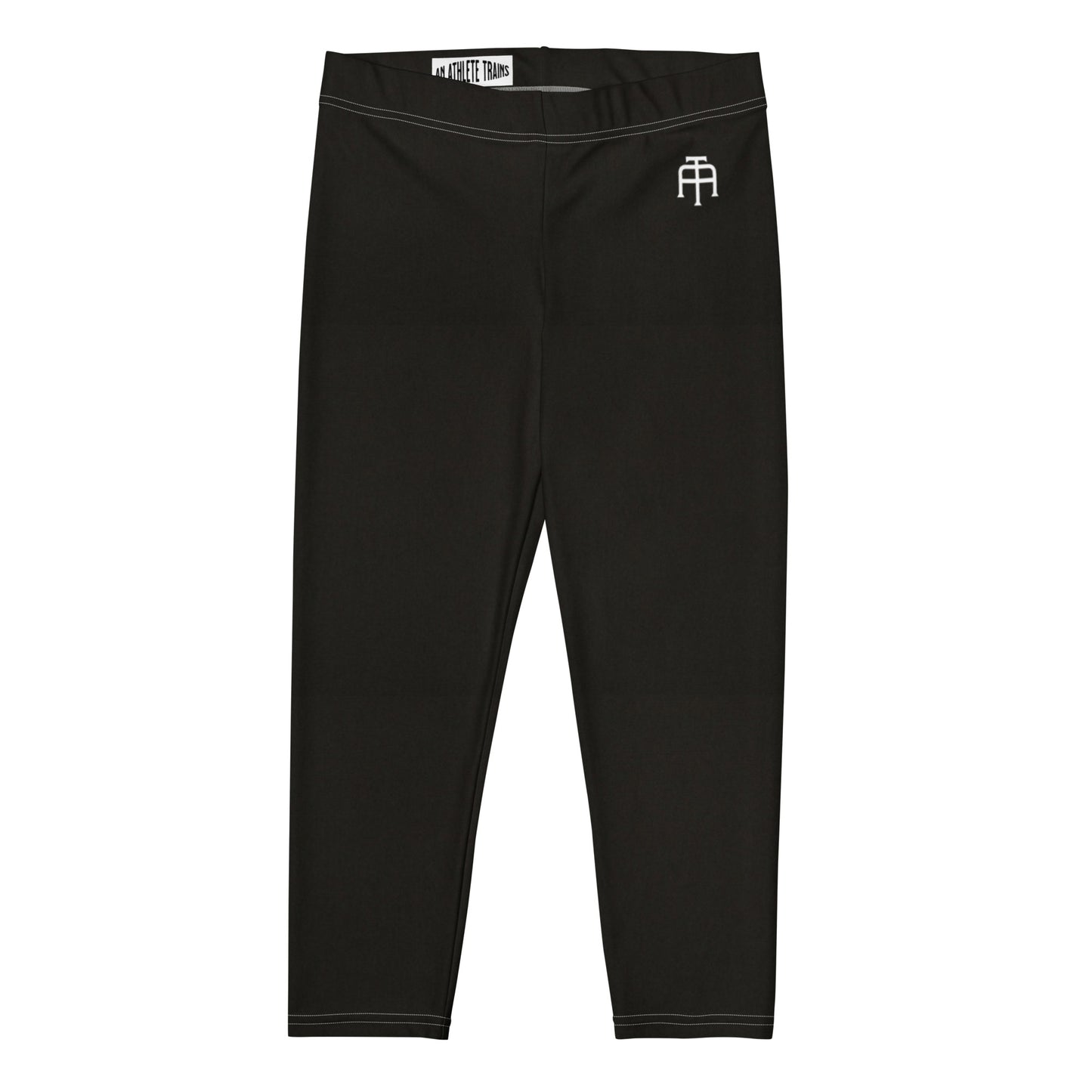 Comfortable four-way stretch microfiber black capri pants by An Athlete Trains