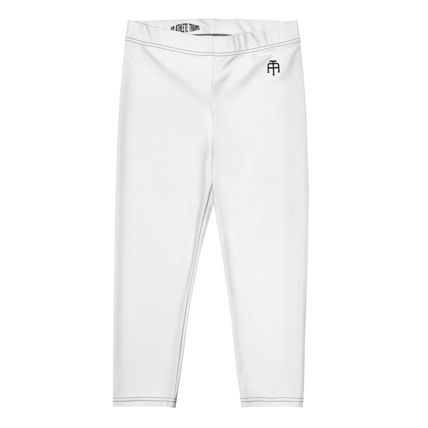 Comfortable four-way stretch microfiber white capri pants by An Athlete Trains