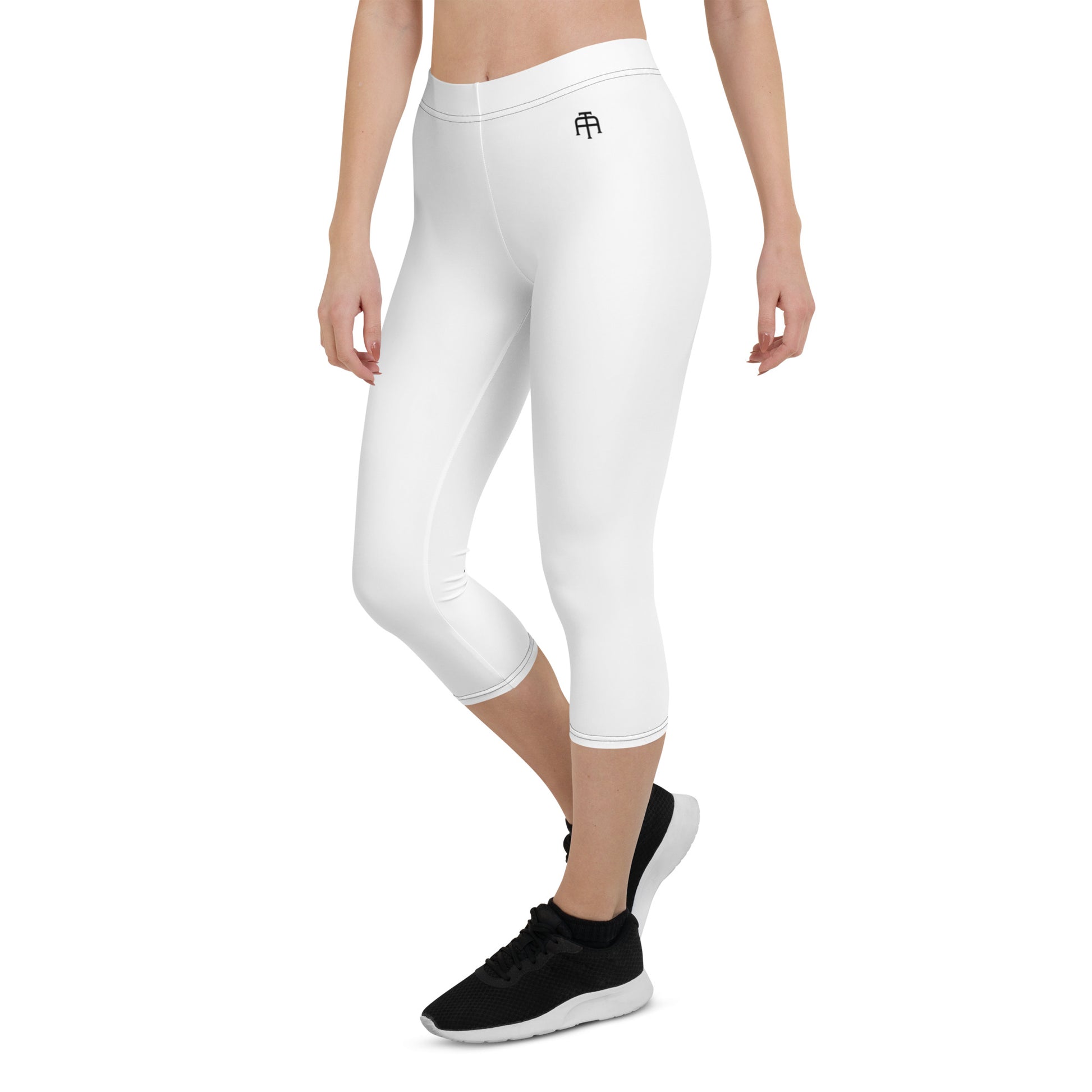 Comfortable four-way stretch microfiber white capri pants by An Athlete Trains