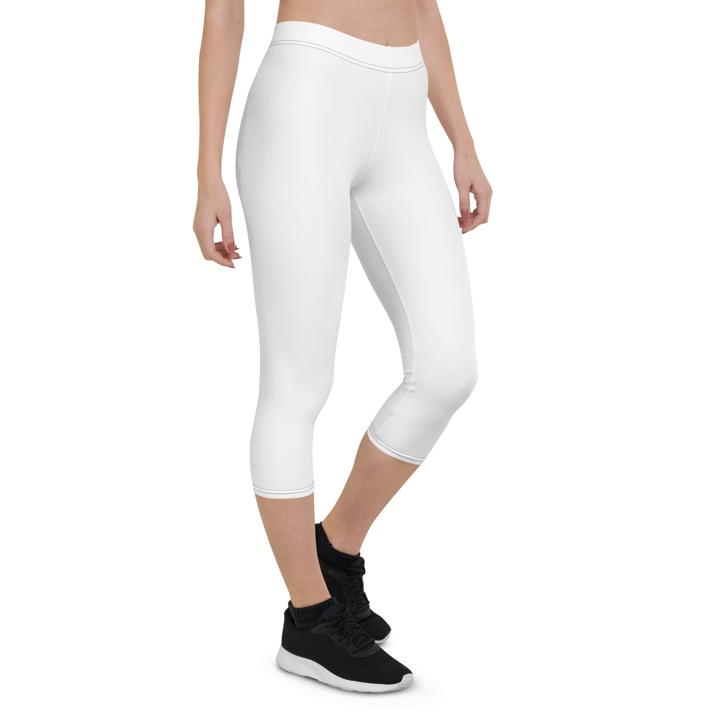 Comfortable four-way stretch microfiber white capri pants by An Athlete Trains