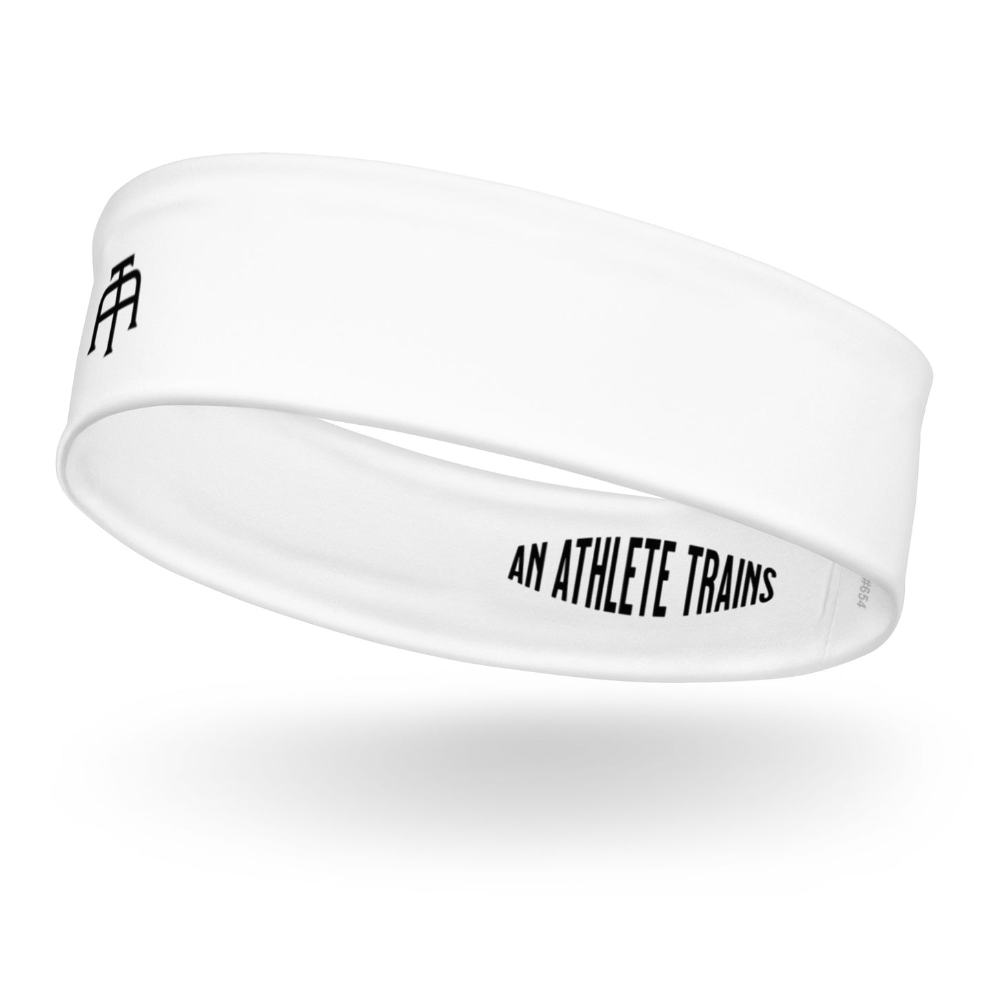 Soft, stretchy white headband by An Athlete Trains