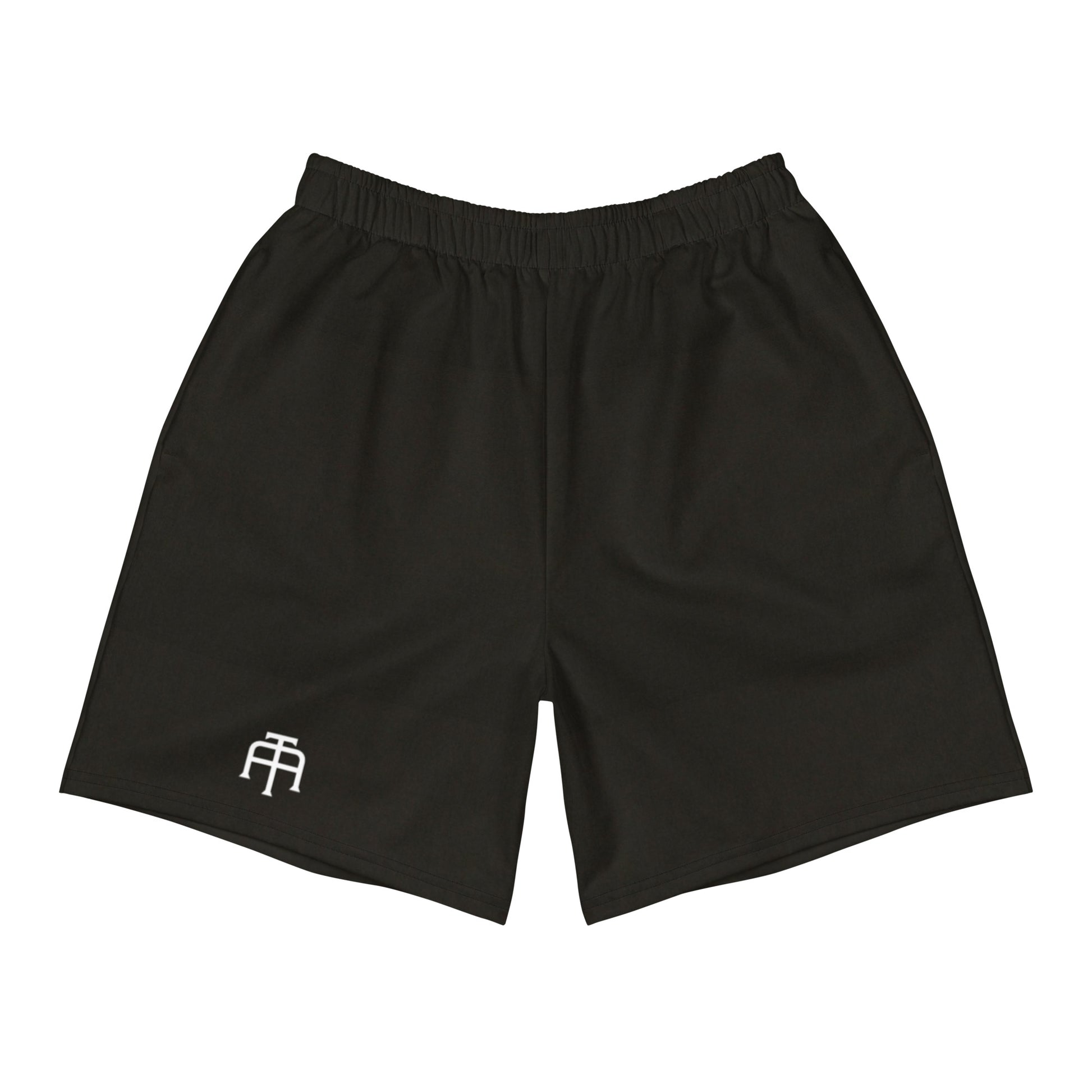 Black Four-way stretch moisture-wicking microfiber men’s athletic shorts by An Athlete Trains