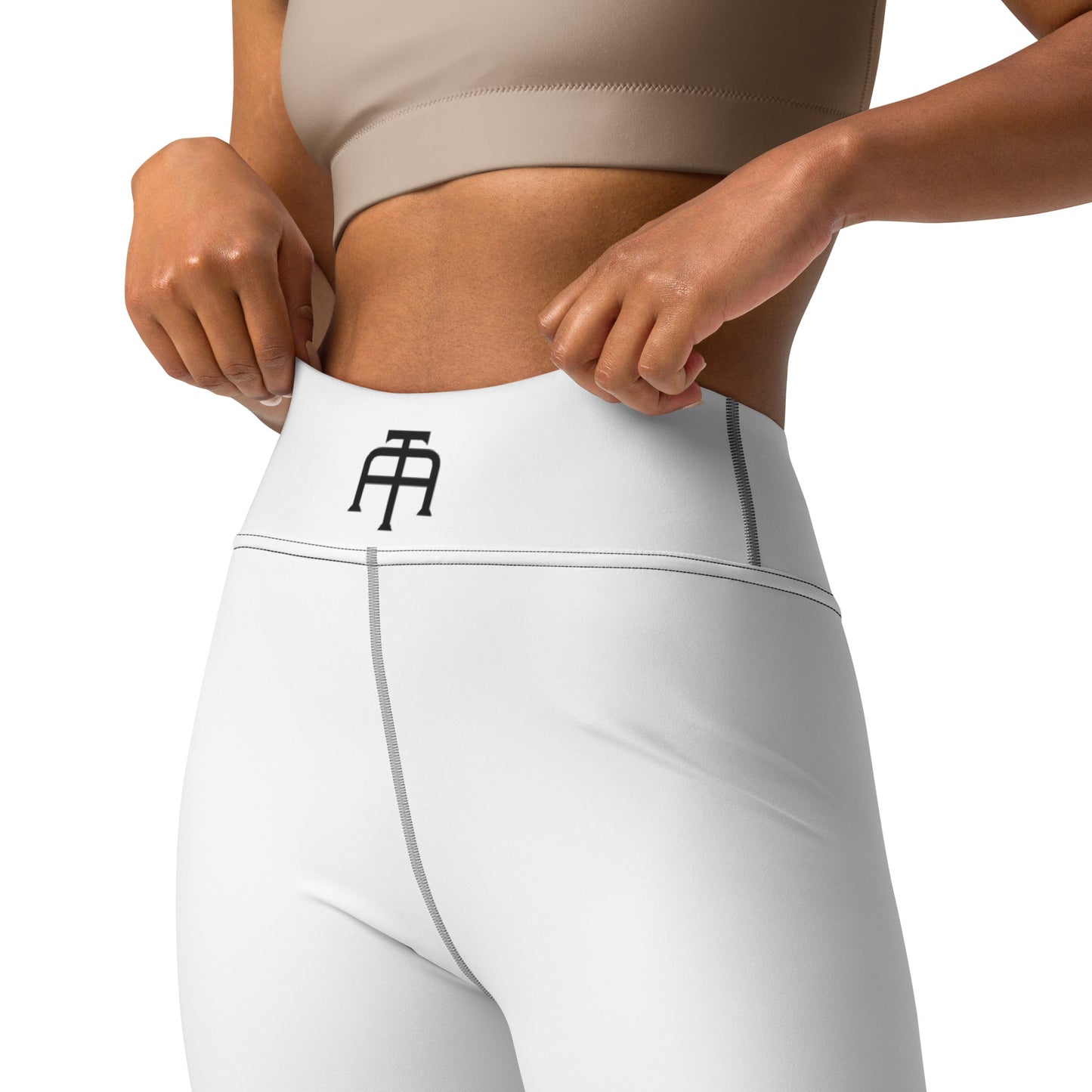 Yoga pants by An Athlete Trains. White yoga leggings