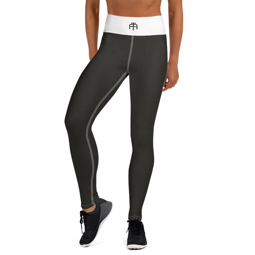 Black yoga pants by An Athlete Trains. White yoga leggings