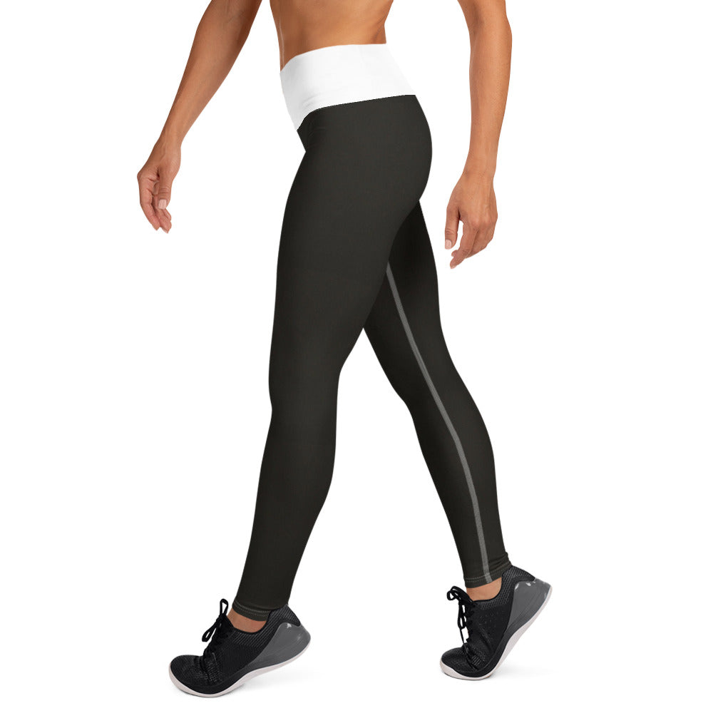 Black yoga pants by An Athlete Trains. White yoga leggings