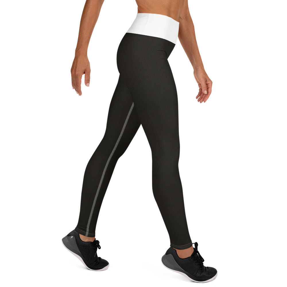 Black yoga pants by An Athlete Trains. White yoga leggings