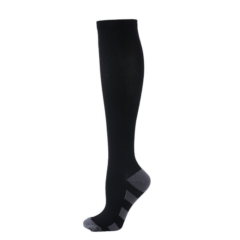 Black Compression socks to improve performance and aid in muscle recovery. Athletic socks 