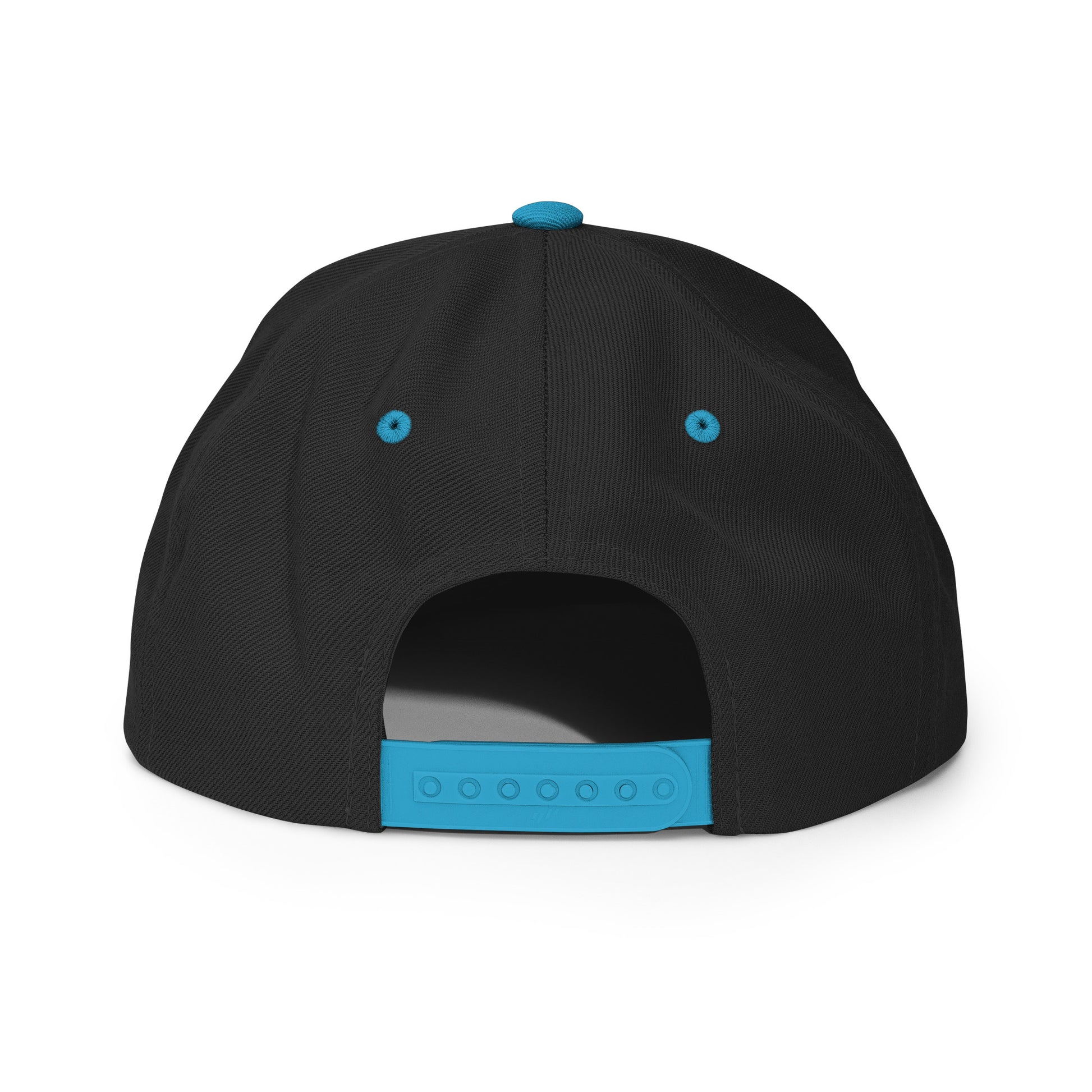 Volleyball Edition structured snapback hat in black and teal with flat brim and high-profile 6-panel crown — Our Game collection | An Athlete Trains