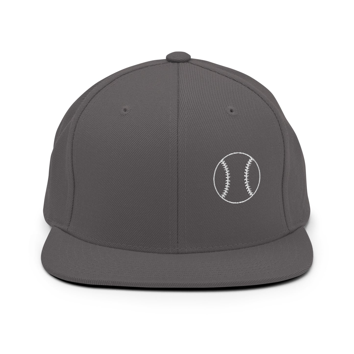 Baseball Edition structured snapback hat in dark gray with flat brim and high-profile 6-panel crown | Our Game | An Athlete Trains