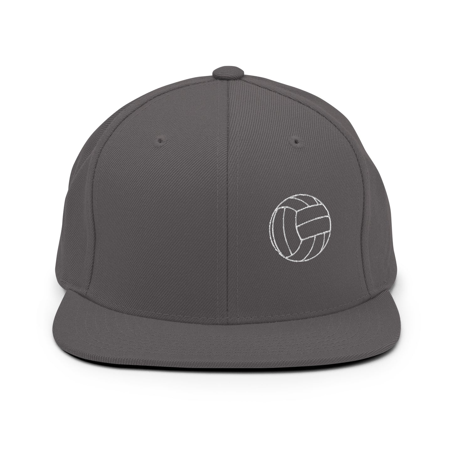 Volleyball Edition structured snapback hat in dark gray with flat brim and high-profile 6-panel crown — Our Game collection | An Athlete Trains