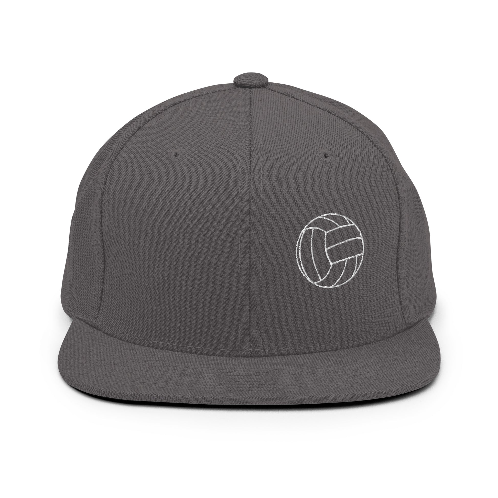 Volleyball Edition structured snapback hat in dark gray with flat brim and high-profile 6-panel crown — Our Game collection | An Athlete Trains