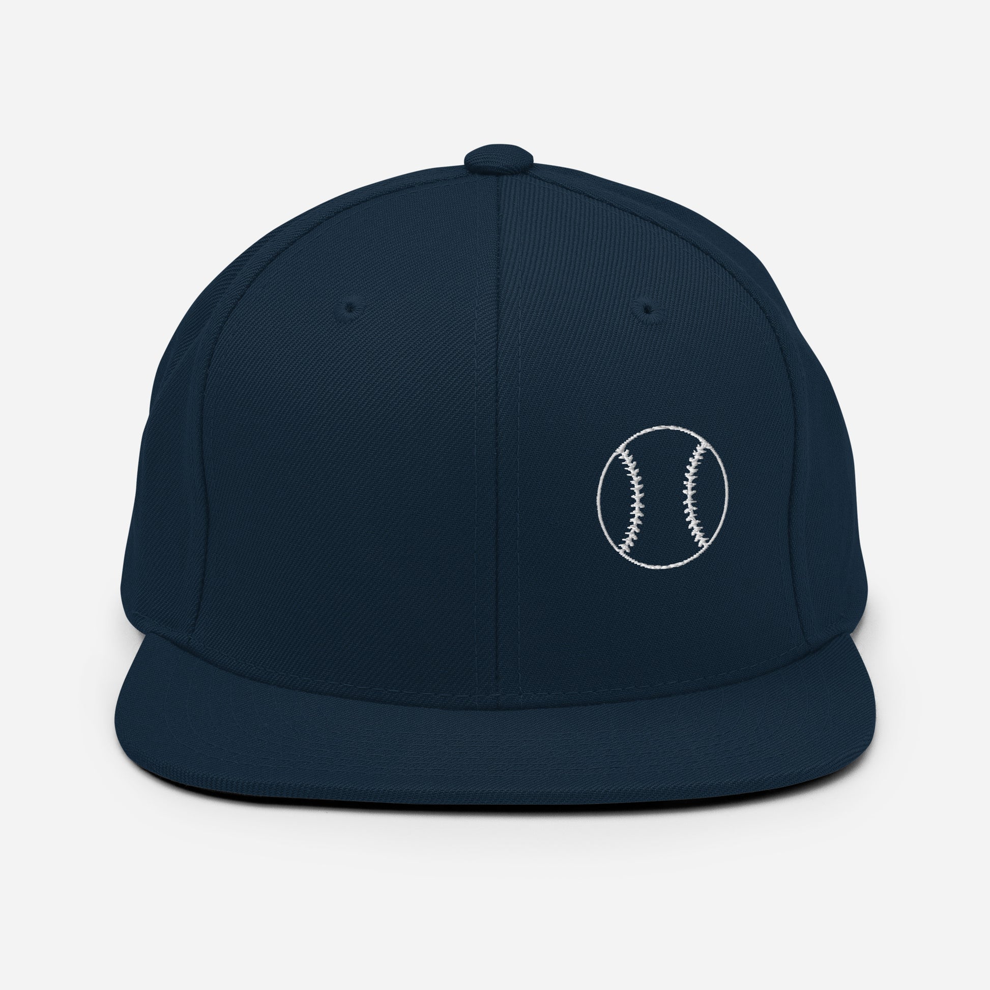 Baseball Edition structured snapback hat in navy with flat brim and high-profile 6-panel crown | Our Game | An Athlete Trains