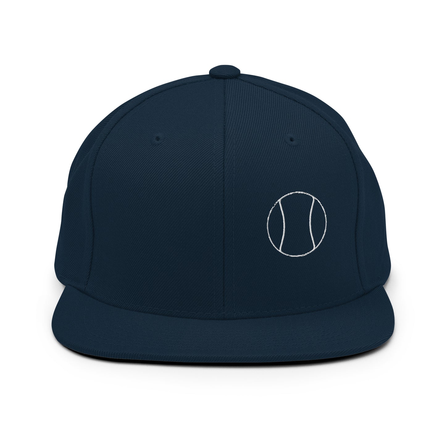 Tennis Edition structured snapback hat in black and red with flat brim and high-profile 6-panel crown — Our Game collection