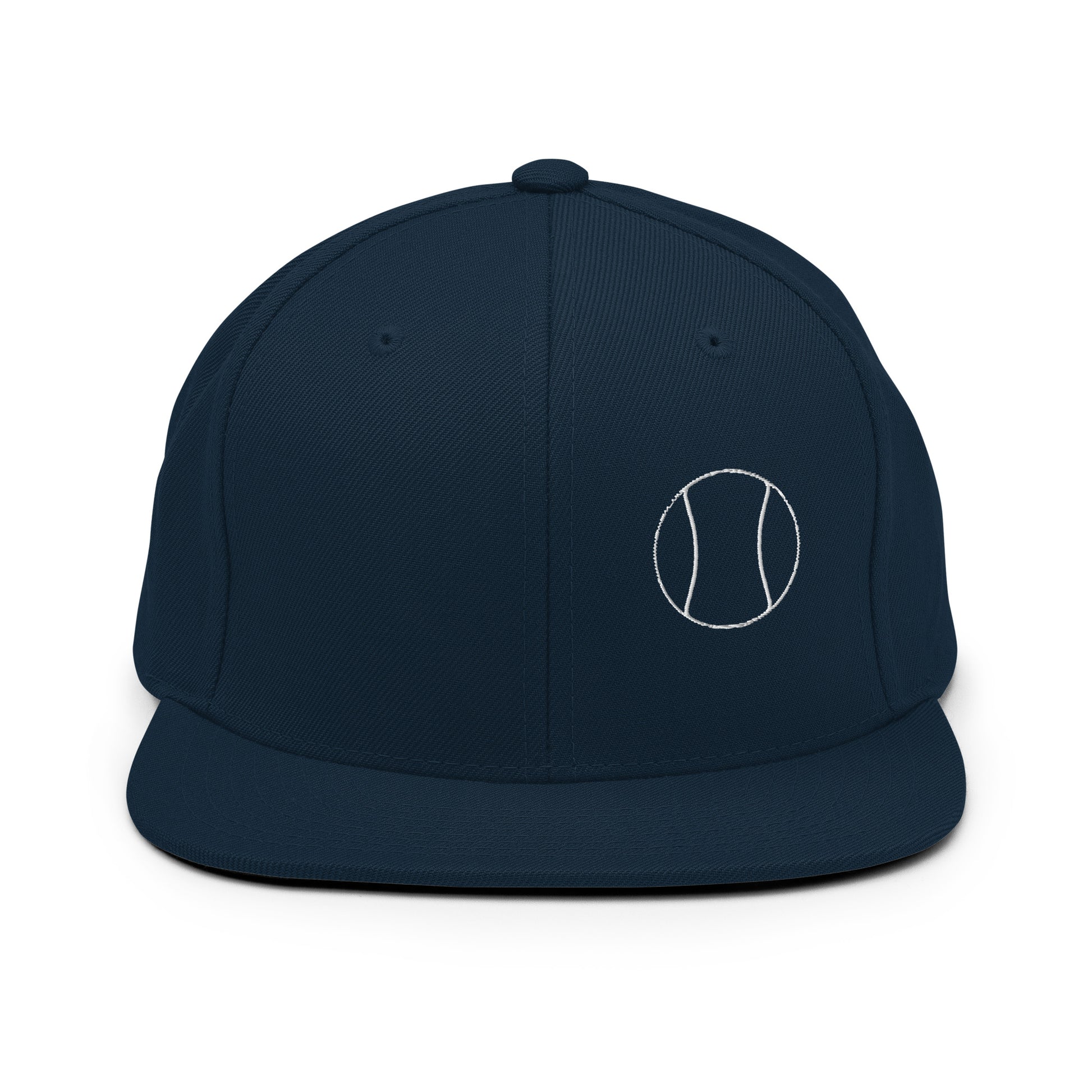 Tennis Edition structured snapback hat in black and red with flat brim and high-profile 6-panel crown — Our Game collection