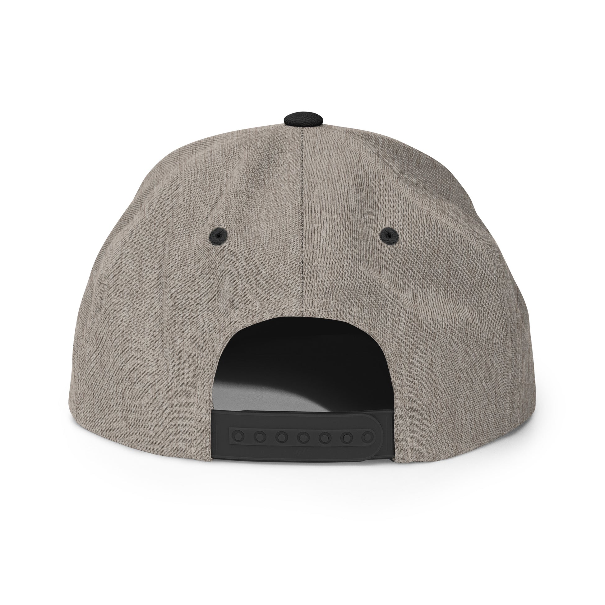 Tennis Edition structured snapback hat in heather gray and black with flat brim and high-profile 6-panel crown — Our Game collection
