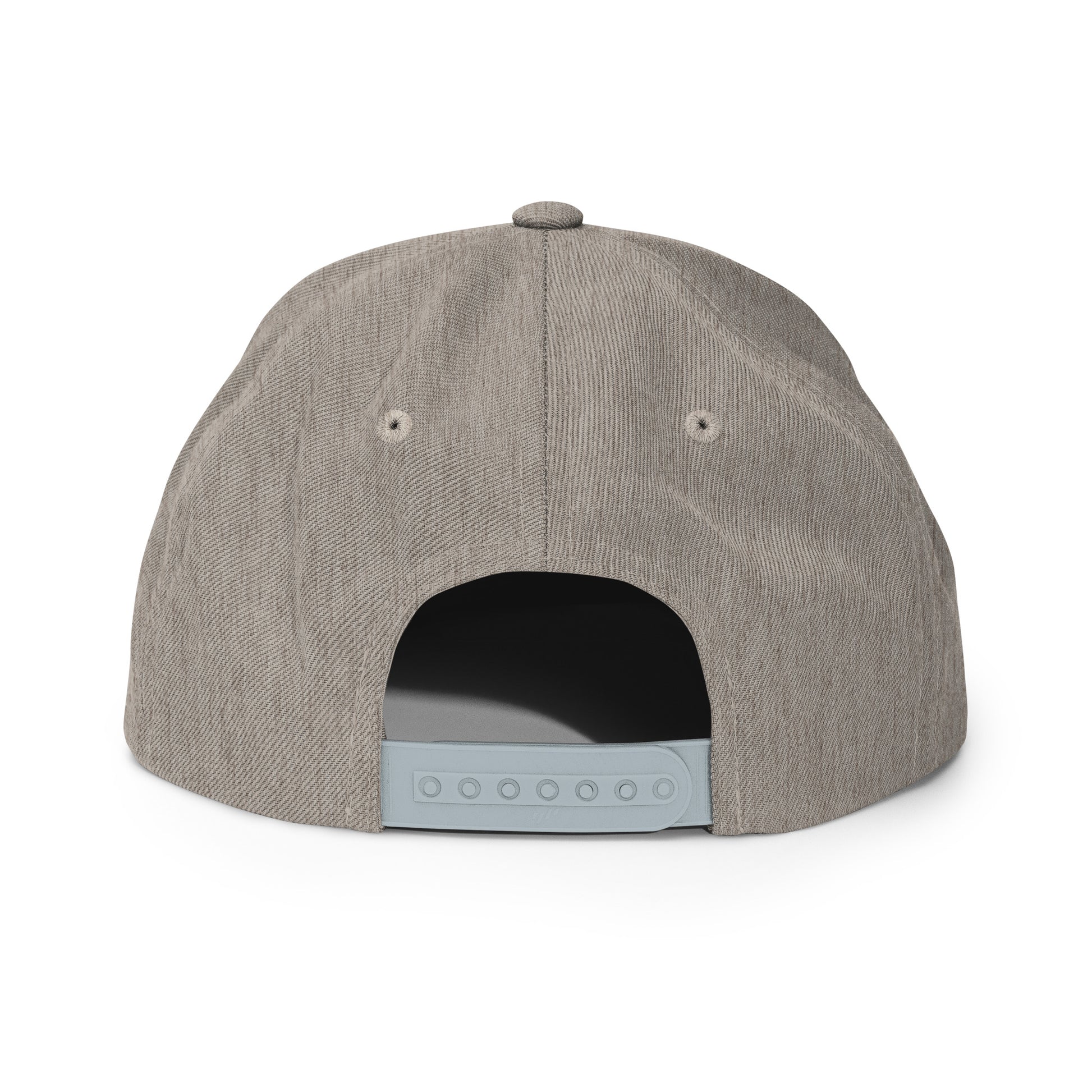 Tennis Edition structured snapback hat in heather gray with flat brim and high-profile 6-panel crown — Our Game collection