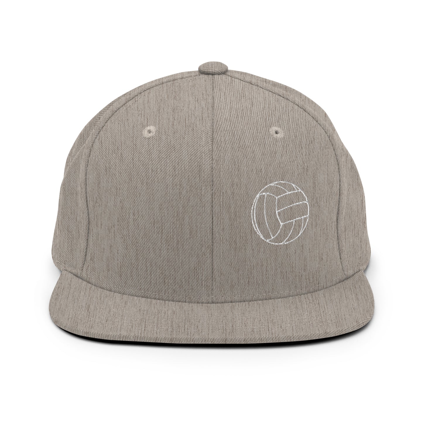 Volleyball Edition structured snapback hat in heather gray with flat brim and high-profile 6-panel crown — Our Game collection | An Athlete Trains