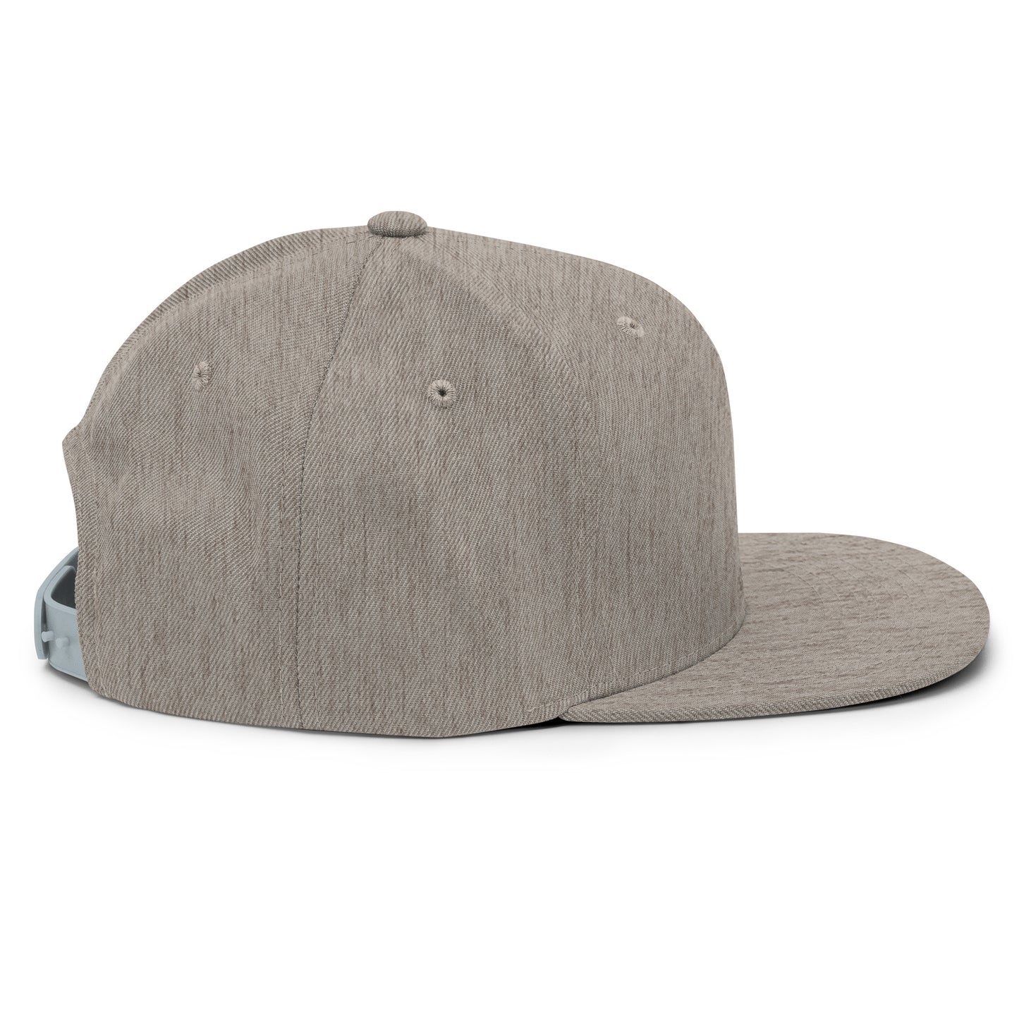 Baseball Edition structured snapback hat in heather gray with flat brim and high-profile 6-panel crown | Our Game | An Athlete Trains