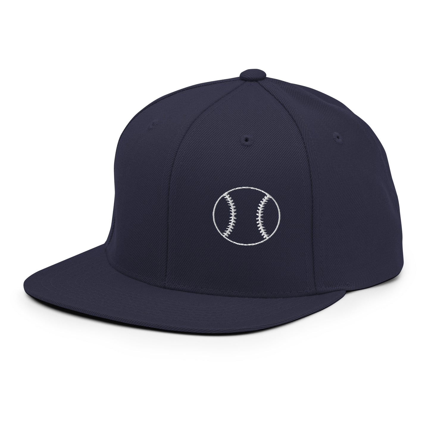Baseball Edition structured snapback hat in navy with flat brim and high-profile 6-panel crown | Our Game | An Athlete Trains