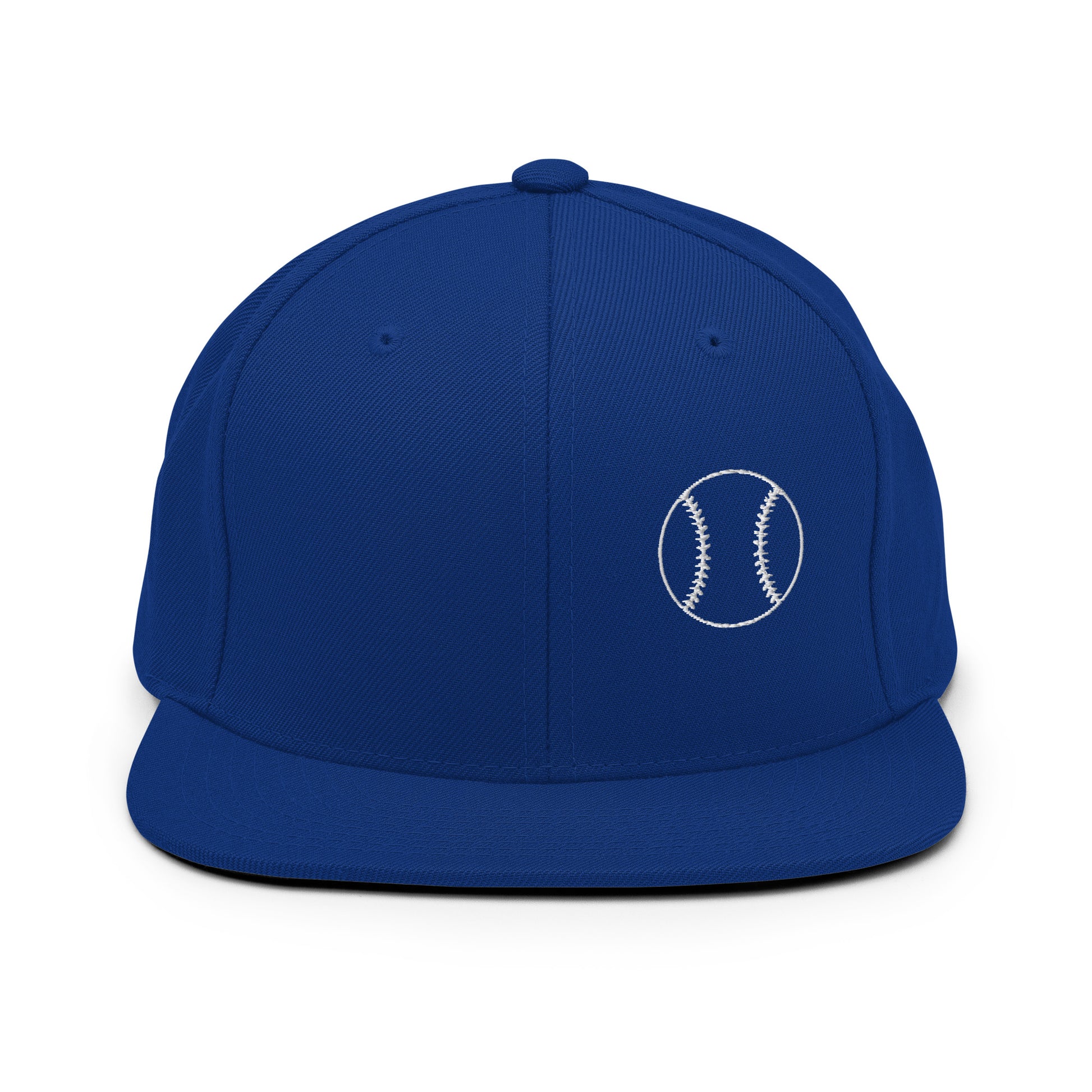 Baseball Edition structured snapback hat in royal blue with flat brim and high-profile 6-panel crown | Our Game | An Athlete Trains
