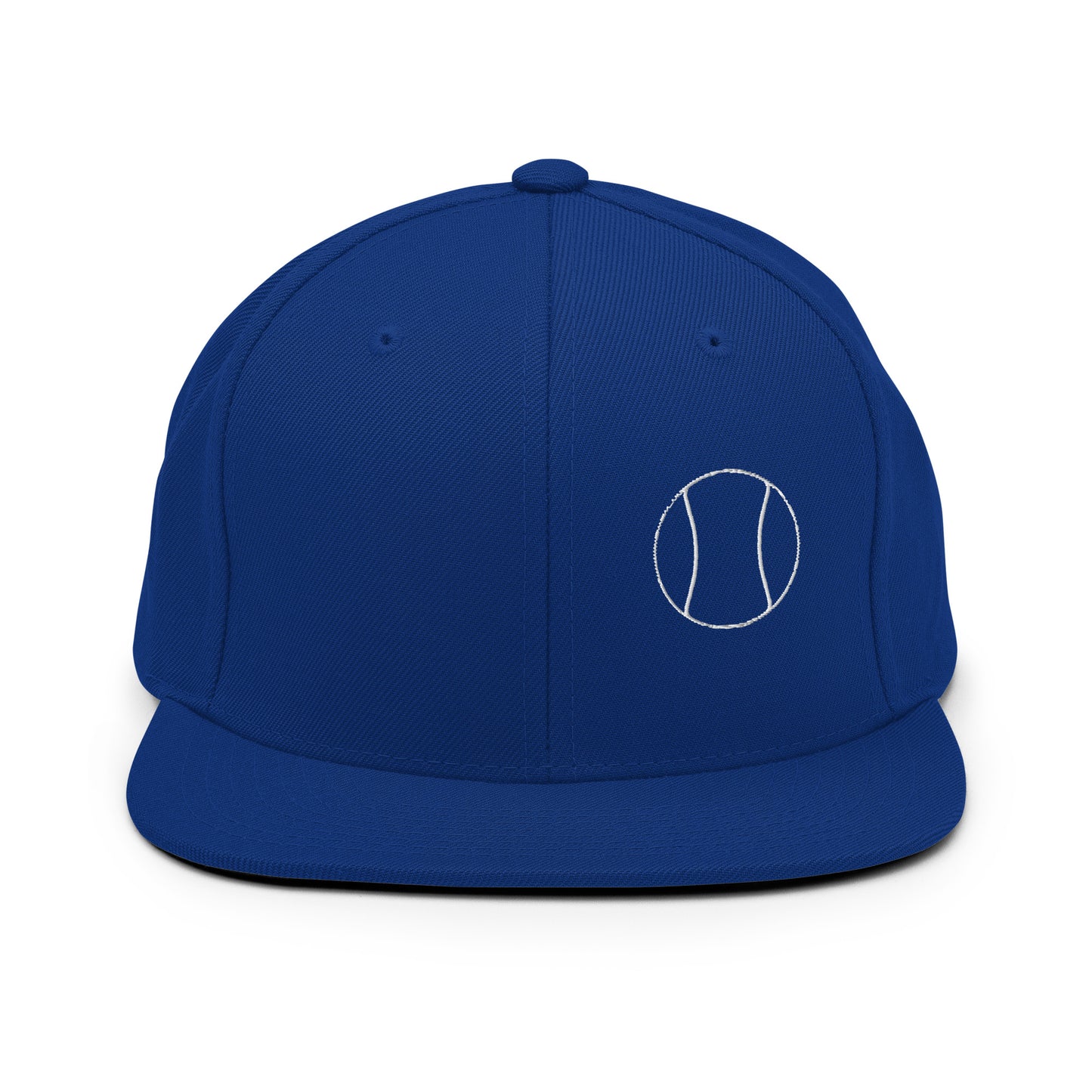Tennis Edition structured snapback hat in royal blue with flat brim and high-profile 6-panel crown — Our Game collection