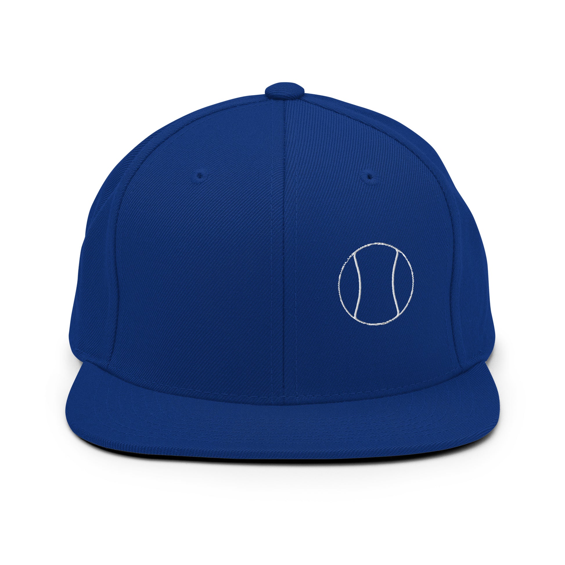 Tennis Edition structured snapback hat in royal blue with flat brim and high-profile 6-panel crown — Our Game collection