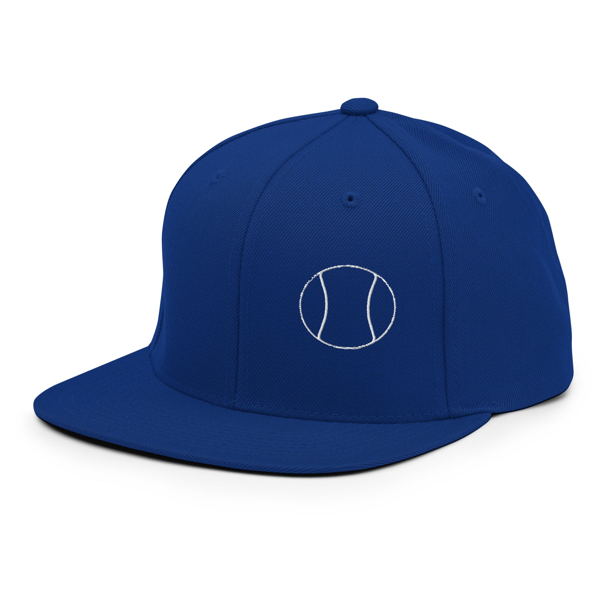 Tennis Edition structured snapback hat in royal blue with flat brim and high-profile 6-panel crown — Our Game collection