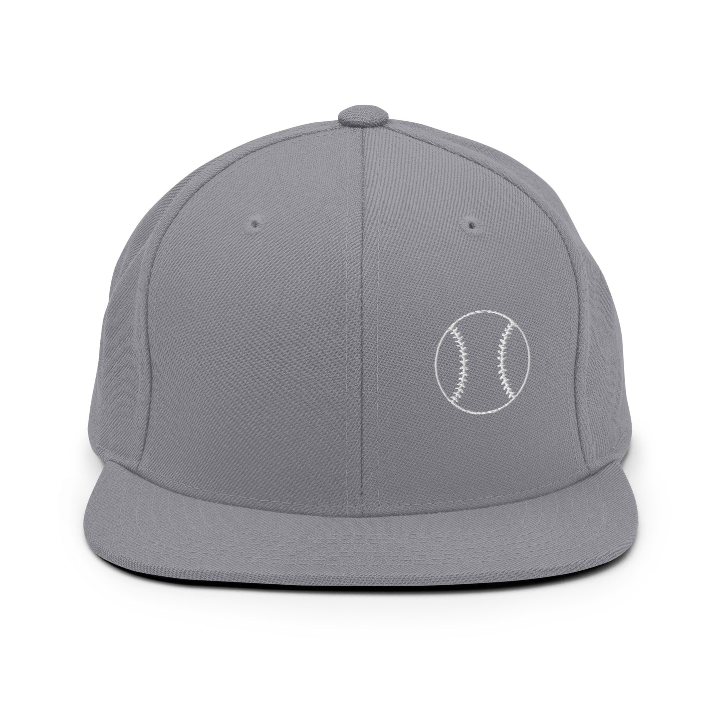 Baseball Edition structured snapback hat in silver with flat brim and high-profile 6-panel crown | Our Game | An Athlete Trains