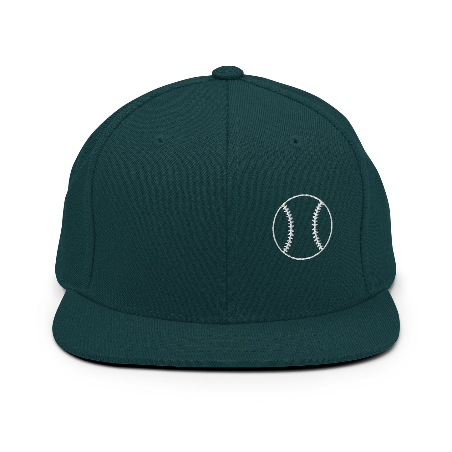 Baseball Edition structured snapback hat in spruce green with flat brim and high-profile 6-panel crown | Our Game | An Athlete Trains