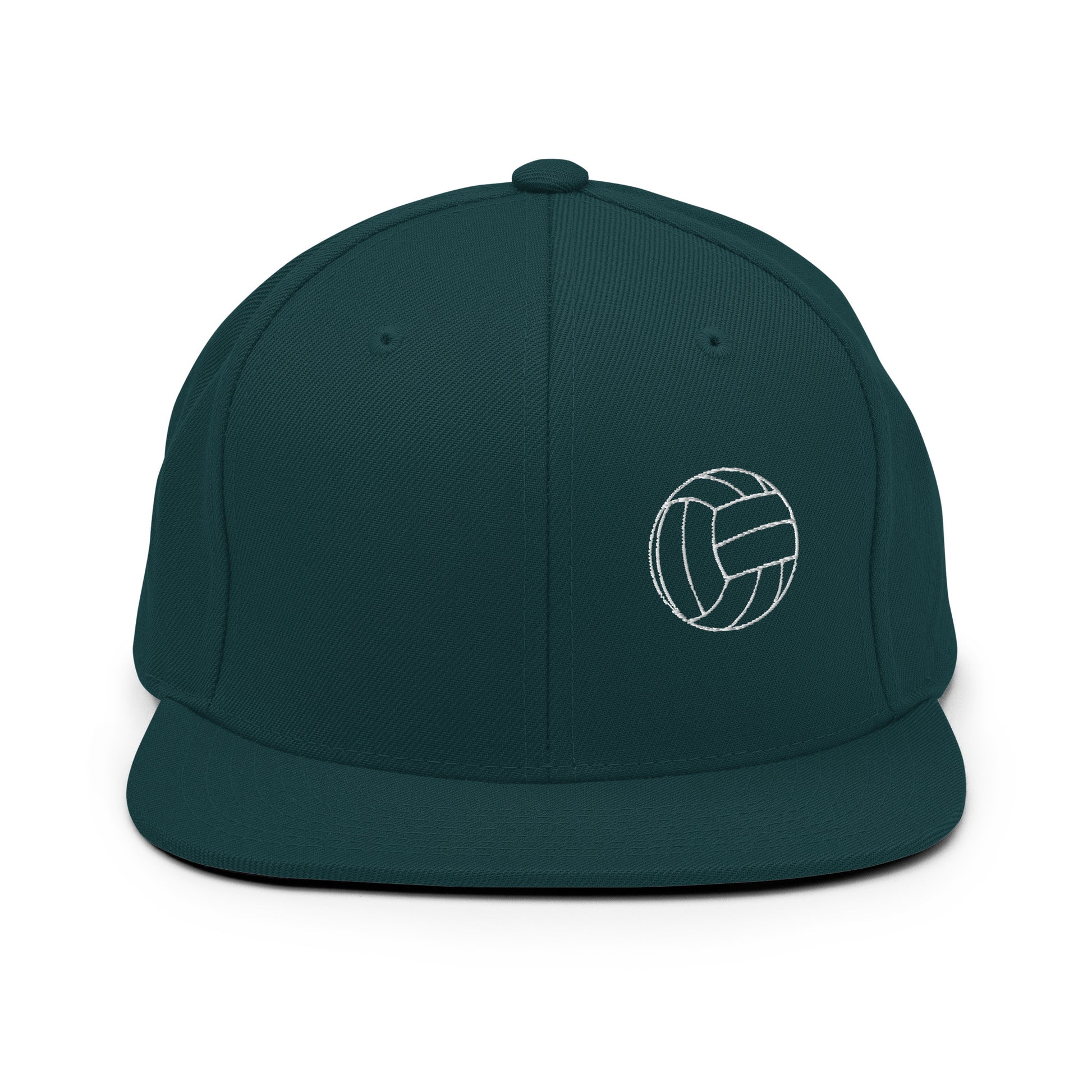 Volleyball Edition structured snapback hat in spruce green with flat brim and high-profile 6-panel crown — Our Game collection | An Athlete Trains