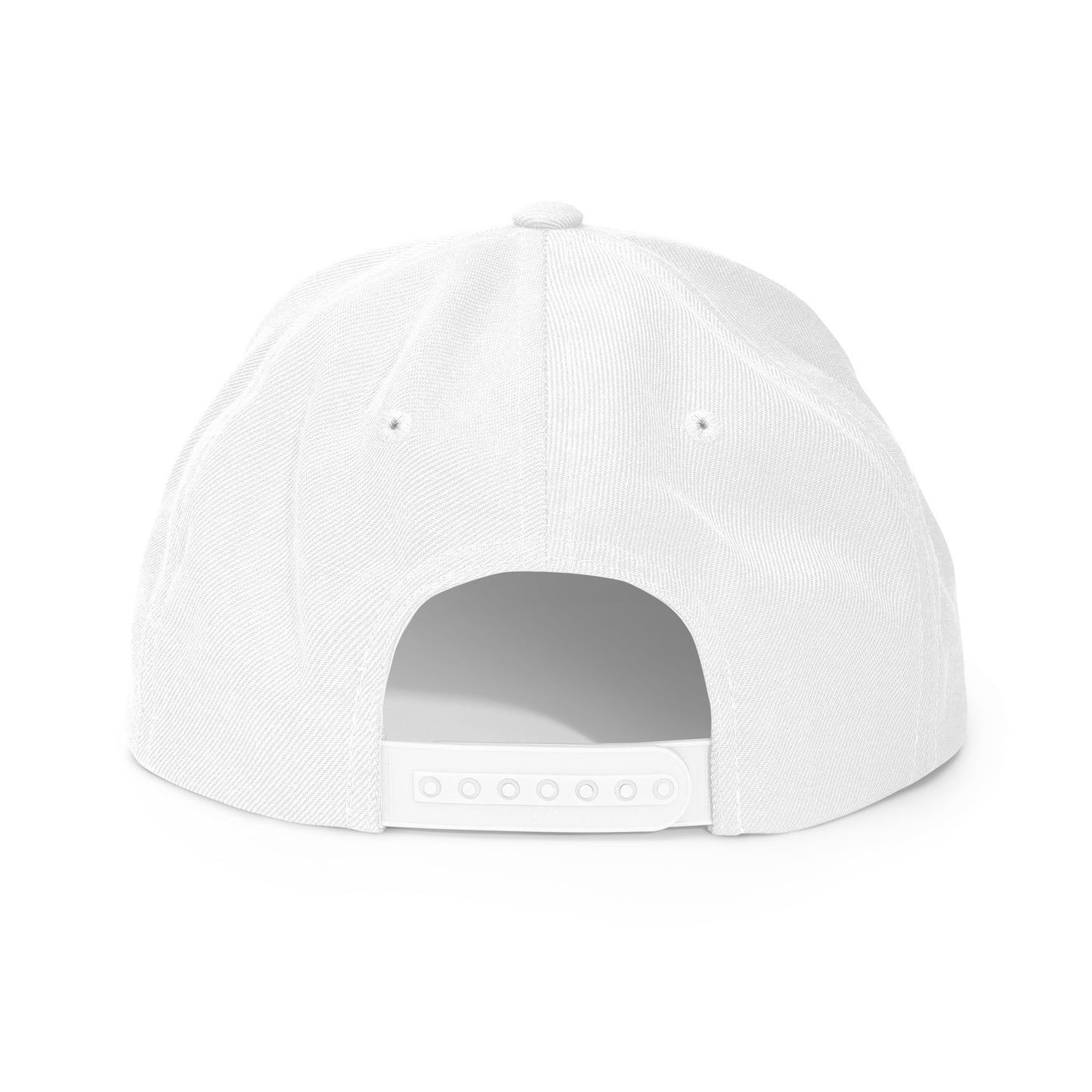 Tennis Edition structured snapback hat in white with flat brim and high-profile 6-panel crown — Our Game collection