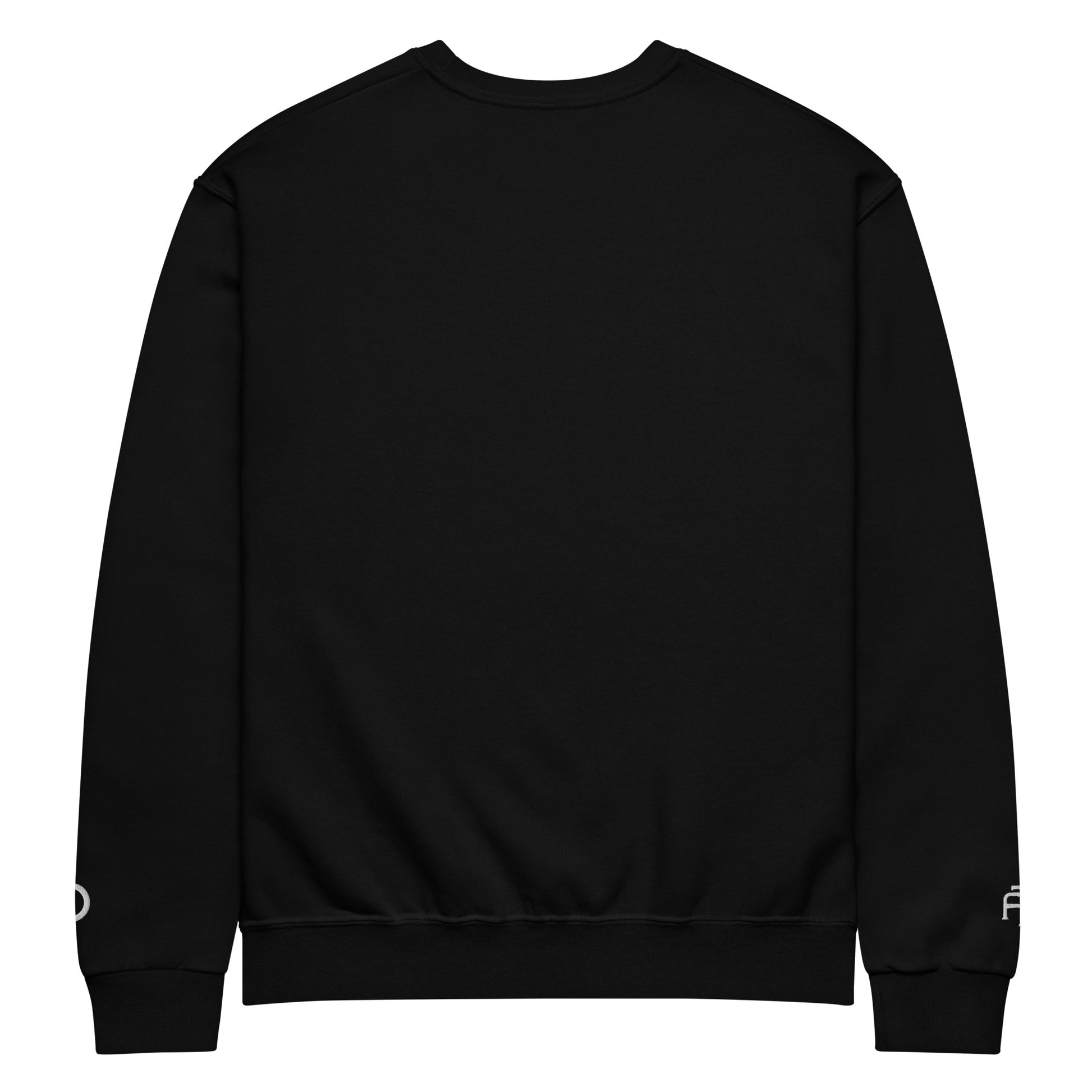 Crew neck Nublend fleece sweatshirt in black with white switch\off and logo embroidery - An Athlete Trains.