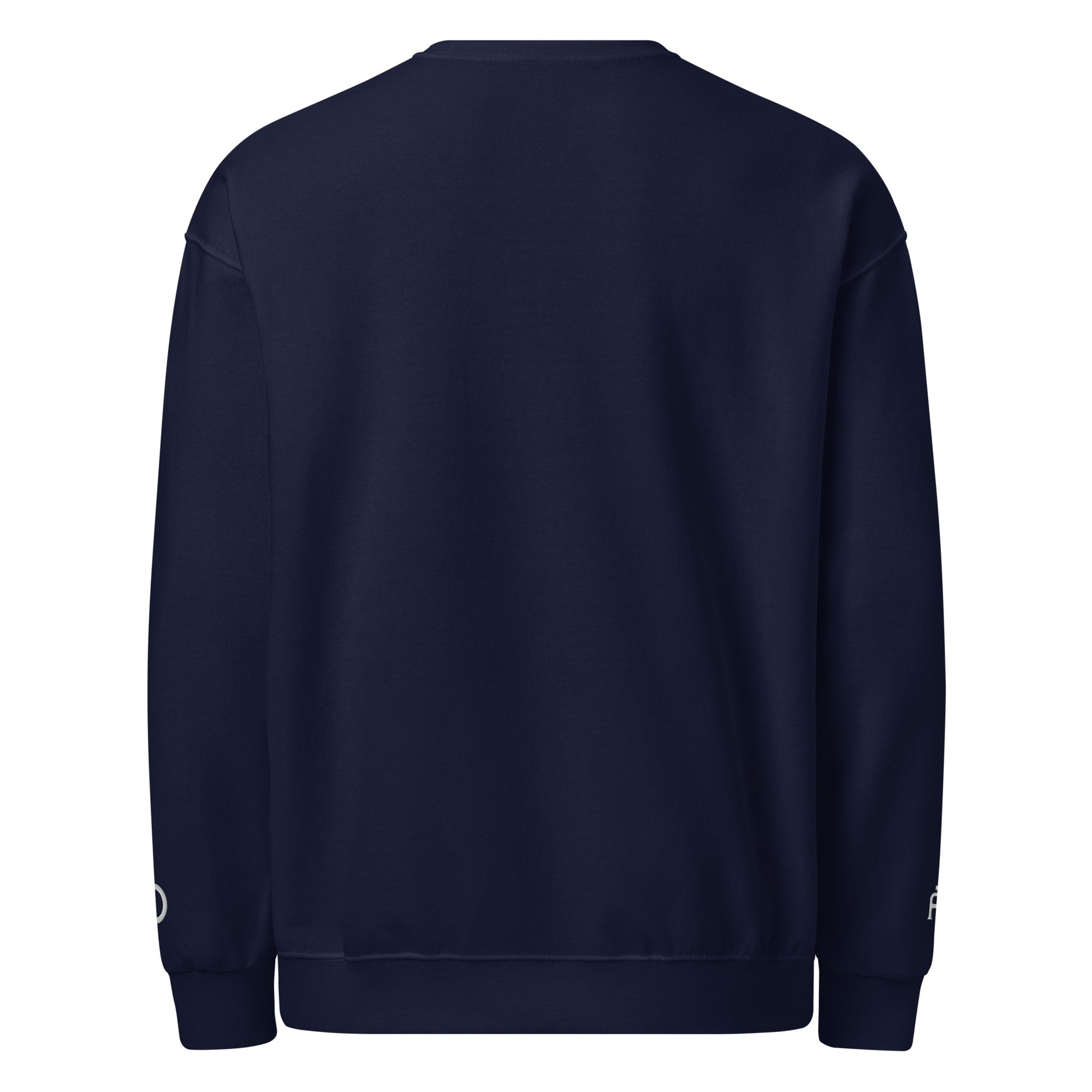 Crew neck Nublend fleece sweatshirt in navy with white switch\off and logo embroidery - An Athlete Trains.