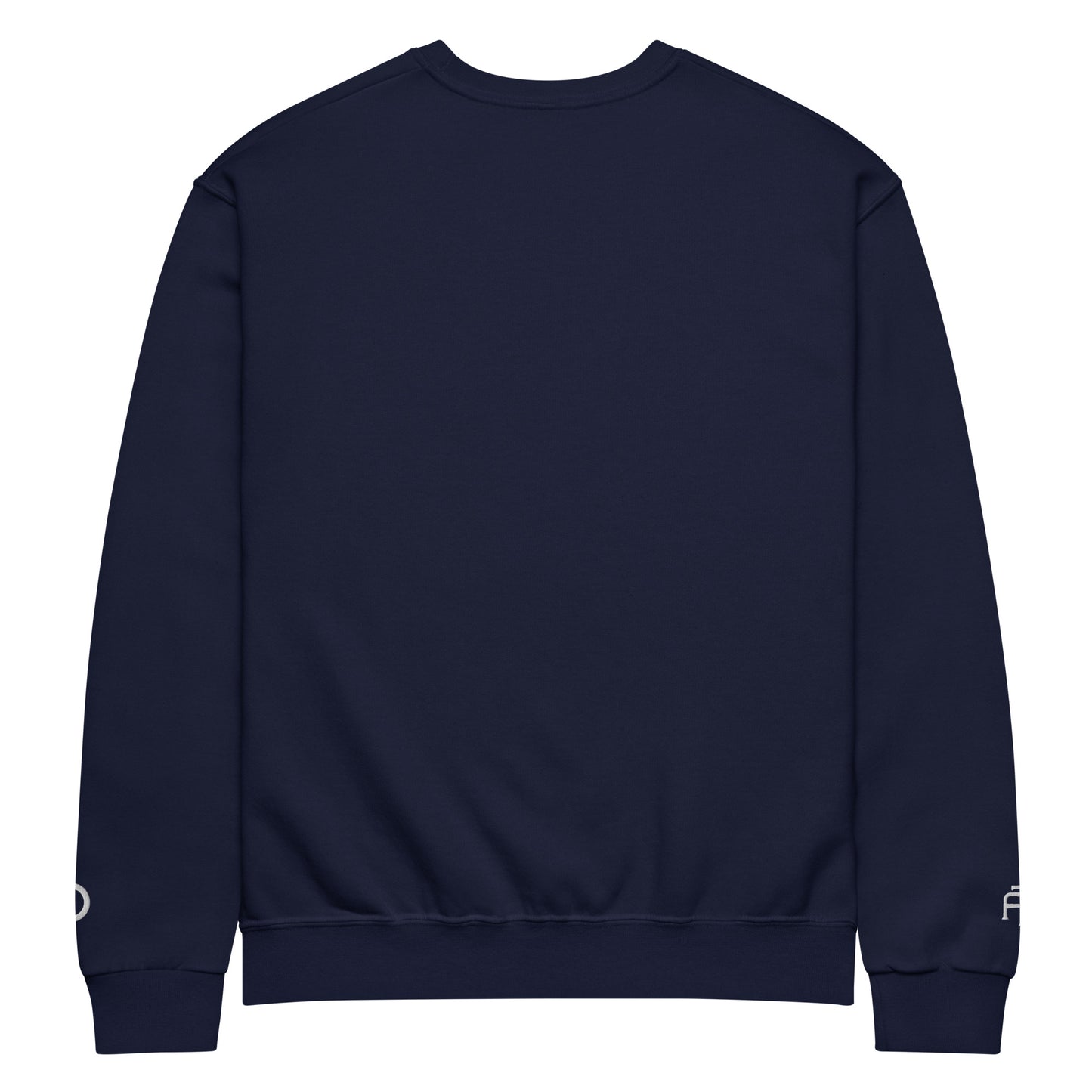 Crew neck Nublend fleece sweatshirt in navy with white switch\off and logo embroidery - An Athlete Trains.