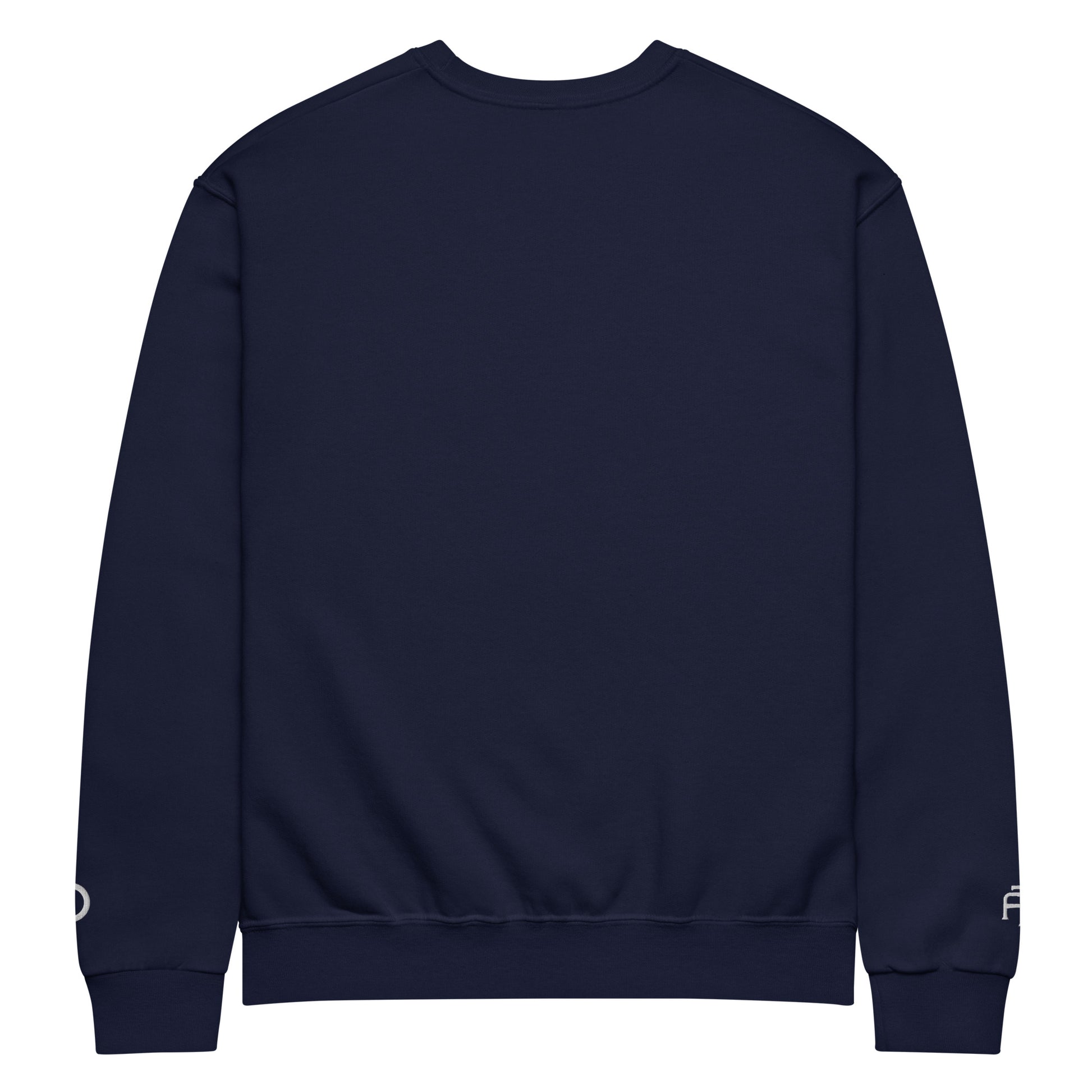 Crew neck Nublend fleece sweatshirt in navy with white switch\off and logo embroidery - An Athlete Trains.